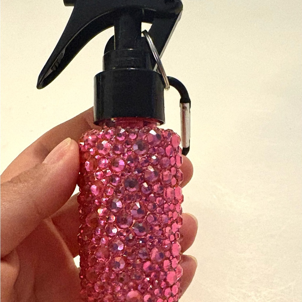 Pink Rhinestone Spray Bottle